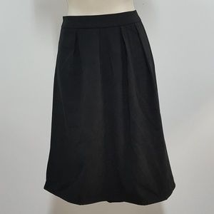 Studio 253 A Line Skirt Black Stretch Pleated